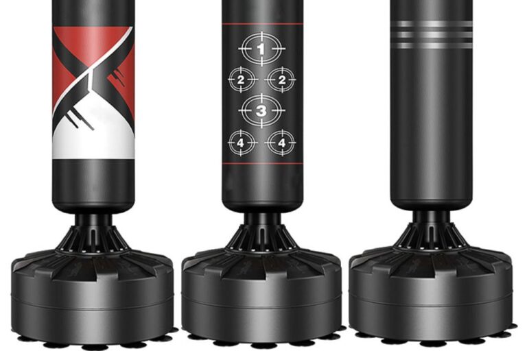 Black base real leather punching bag (3)