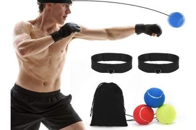 Colorful head-mounted reaction training boxing ball (5)