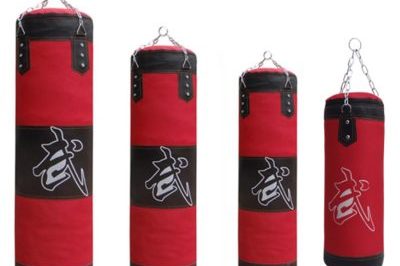 Large red canvas punching bag (2)