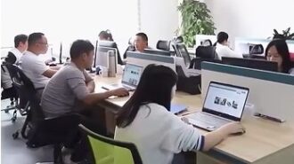 Boxing Equipment Factory Team Working Together