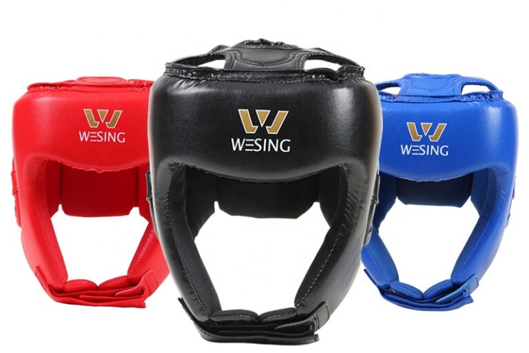Professional Boxing Head Guard Blue & Red Competition Model (7) Professional Wesing Boxing Head Guard